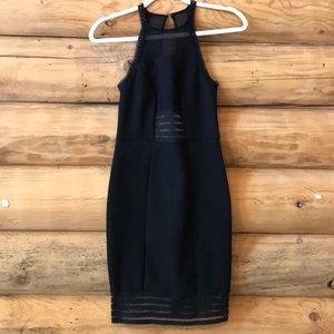 TopShop • black lace mesh panel mini dress NWT